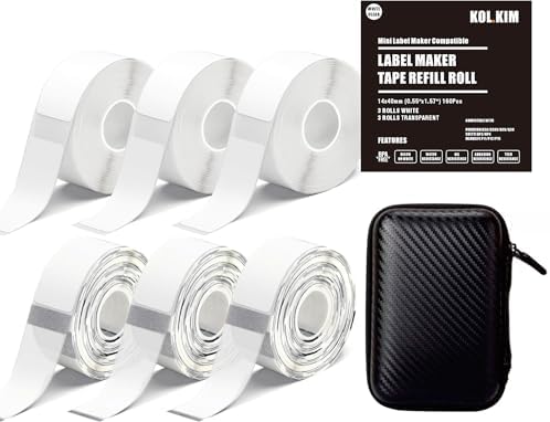 4 Rolls D30 Label Maker Tape - 12x40mm Thermal Paper For Phomemo, Marklife, Vretti Printers