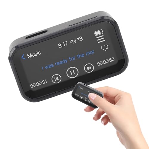 Dpofirs Lecteur MP3 avec Bluetooth, Lecteur MP3 Numérique sans Perte Portable avec des Haut-parleurs High Fidelity Loss sans écran Tactile, Enregistreur Vocal Numérique, Livre E,