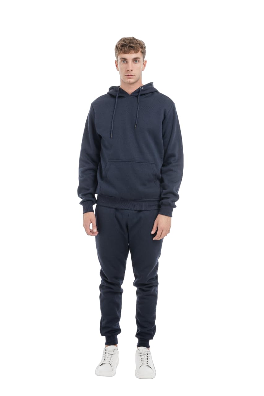 TONY BACKER Tuta Uomo In Cotone Sportiva Con Chiusura Zip Completo Tuta In Casa