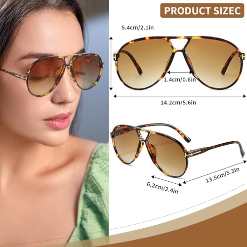 Oversized Aviator Sunglasses for Women Men Trendy 70s Large Sun Glasses UV400 Protection4