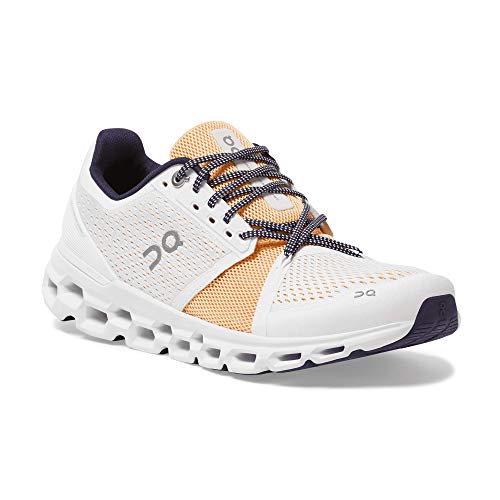 Image of ON Running Women's Cloudstratus Sneaker Shoe (White /Almond, Numeric 8)