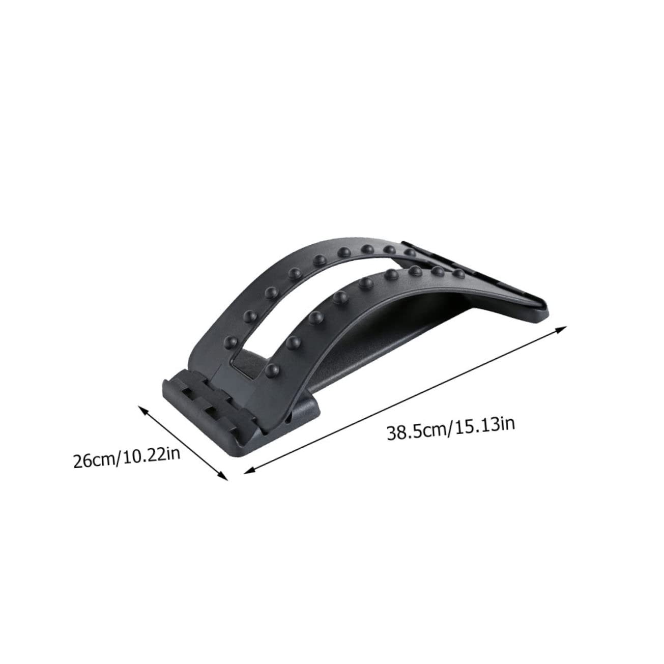 SEWOART 1pc Waist Stretcher Lumbar Stretching Device Back Massager for Spine Lumbar Cushion Lumbar Traction Device Massage Stretcher Lumbar Stretcher Massage Tool Black Pp
