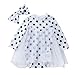 Produktbild TWISFER Neugeborenes Babybody Kleinkind Baby Mädchen Polka Dot Druck Strampler Rock + Haarband Outfits Set Süß Rundhals Bodysuit Jumpsuit mit Mesh Rock