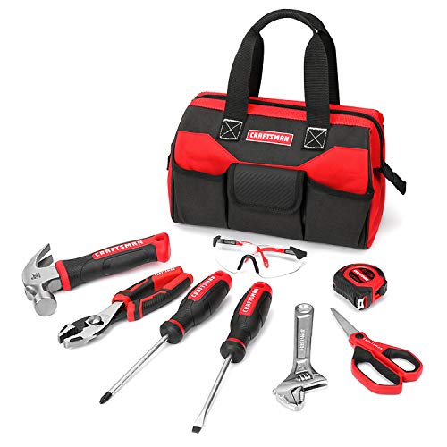 Craftsman 8-Piece Kids Junior Tool Set with Tool Bag, Real Tools & Accessories For Boys & Girls, Age 8+