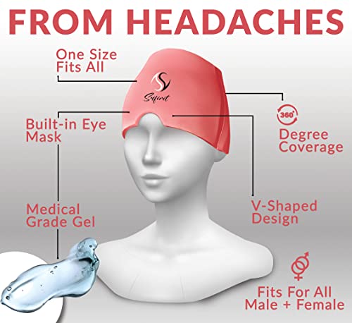 Sufirit Migraine Ice Head Wrap, Migraine Relief, Headache Relief Cap, Migraine Relief Cap, Hot And Cold Therapy, Migraine Cap For Tension, Ice Mask For Puffy Eyes, Sinus & Stress Relief #TOP2