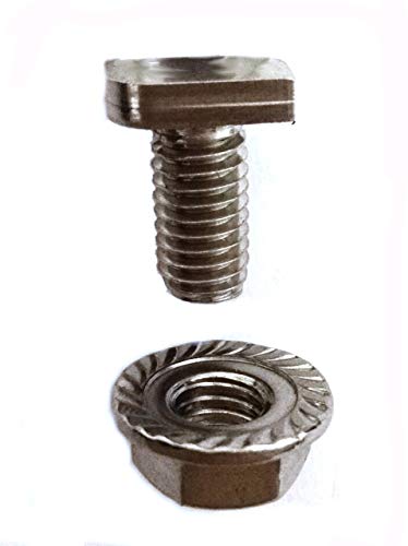 GAO Flora 20 hamerkopschroeven met flensmoer M6 x12 roestvrij staal