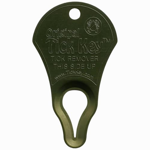 The Original Tick Key - Tick Detaching Device - Portable Safe and Highly Effective Tick Detaching Tool (Olive Green Drab)