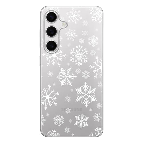 Coque Galaxy S24 Plus motif flocons de neige d'hiver pour style saisonnier