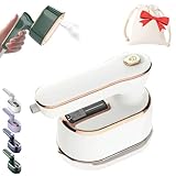 Upgrade Saker Plus Steam Iron Rapid Heating, Saker Plus Steam Iron, Professional Heavy-Duty Steam Travel Irons for Clothes, Suitable for Wool, Silk, Knitwear, Linen (White)