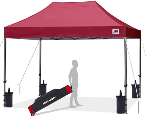 Image of ABCCANOPY Patio Pop Up Canopy Tent 10x15 Commercial-Series (Burgundy)