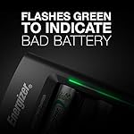 Energizer Rechargeable Battery Charger for C Cell, D Cell, AA, AAA, and 9V Rechargeable Batteries