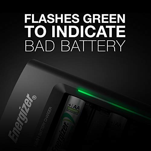 Image of Energizer Recharge Universal Charger for NiMH Rechargeable AA, AAA, C, D, and 9V Batteries, 1 Count (Pack of 3)