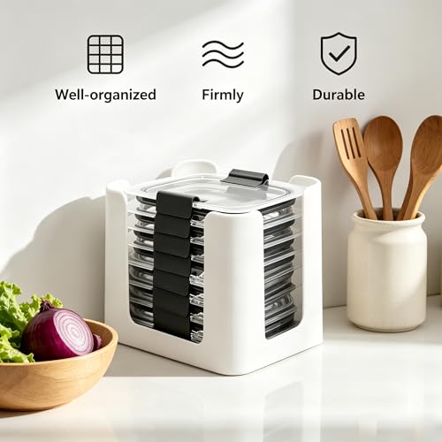 Hoowu Pots and Pans Organizer under Cabinet, Expandable Bakeware and Cutting Board Organizers Pot Lids Holder — view 2