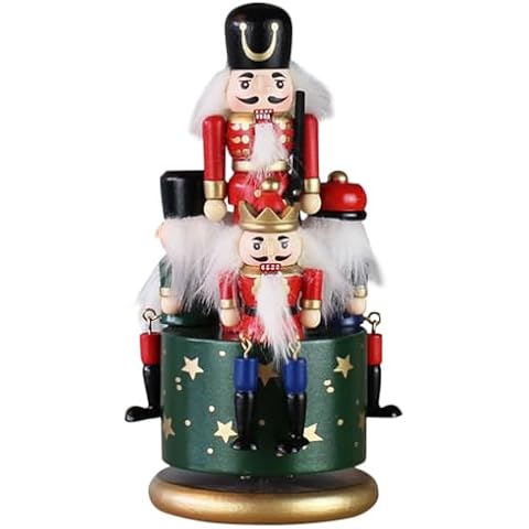 Cabilock Wooden Nutcracker Music Box Ornament Cover