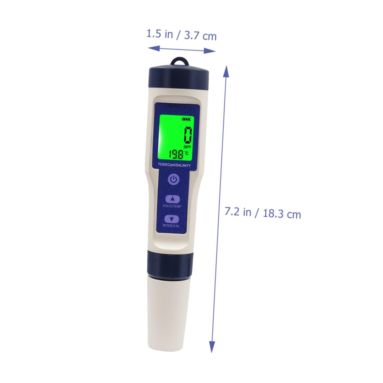 SOLUSTRE Tester Digitale Portatile per Acqua Salata per Acquari, Misuratore di Salinità in Plastico Multifunzione Retroilluminazione, per Piscine e Mare