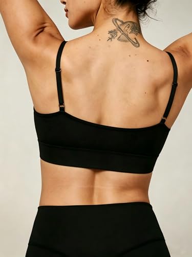 Image of AMRIY Womens Sports Bras for Women Light Support Padded Workout Bras for Women Supportive Seamless Women's Wireless Yoga Bra
