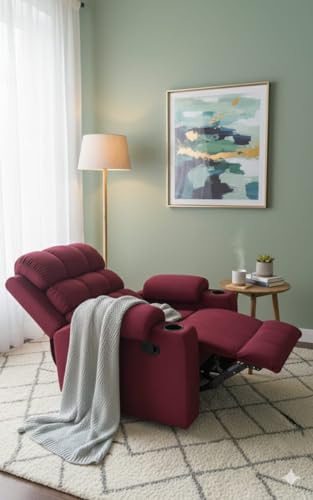 Image of Recliner Manual roacking & revolving Cushy hub Recliner