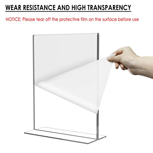 Relx Acrylic Sign Holder 8.5 X 11, Plastic Frame Flyer Holder, Double Frames Clear Acrylic Display Stand For Store, Restaurant (6 Pack) #TOP3