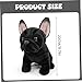 Imagen de NASSMOSSE Peluche de Perro Negro Realista Lindo Suave de Peluche de Bulldog Francés de 8