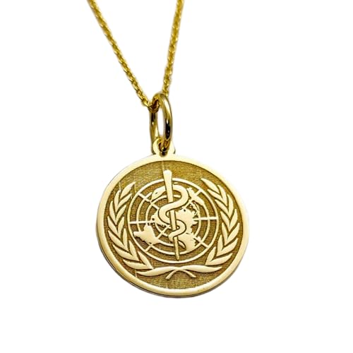 Collier pendentif pièce LKBEADS tourisme mondial, bijou de voyage argent plaqué or