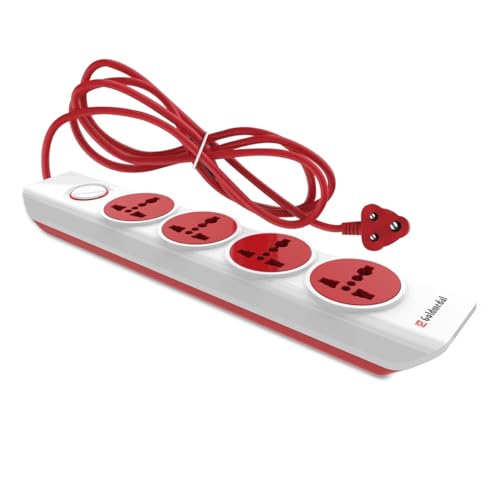 Goldmedal i-Design 4x1 Extension Board | 4 Universal Sockets | Master Switch with LED Indicator | 3 Pin Plug | 2-Meter Extens