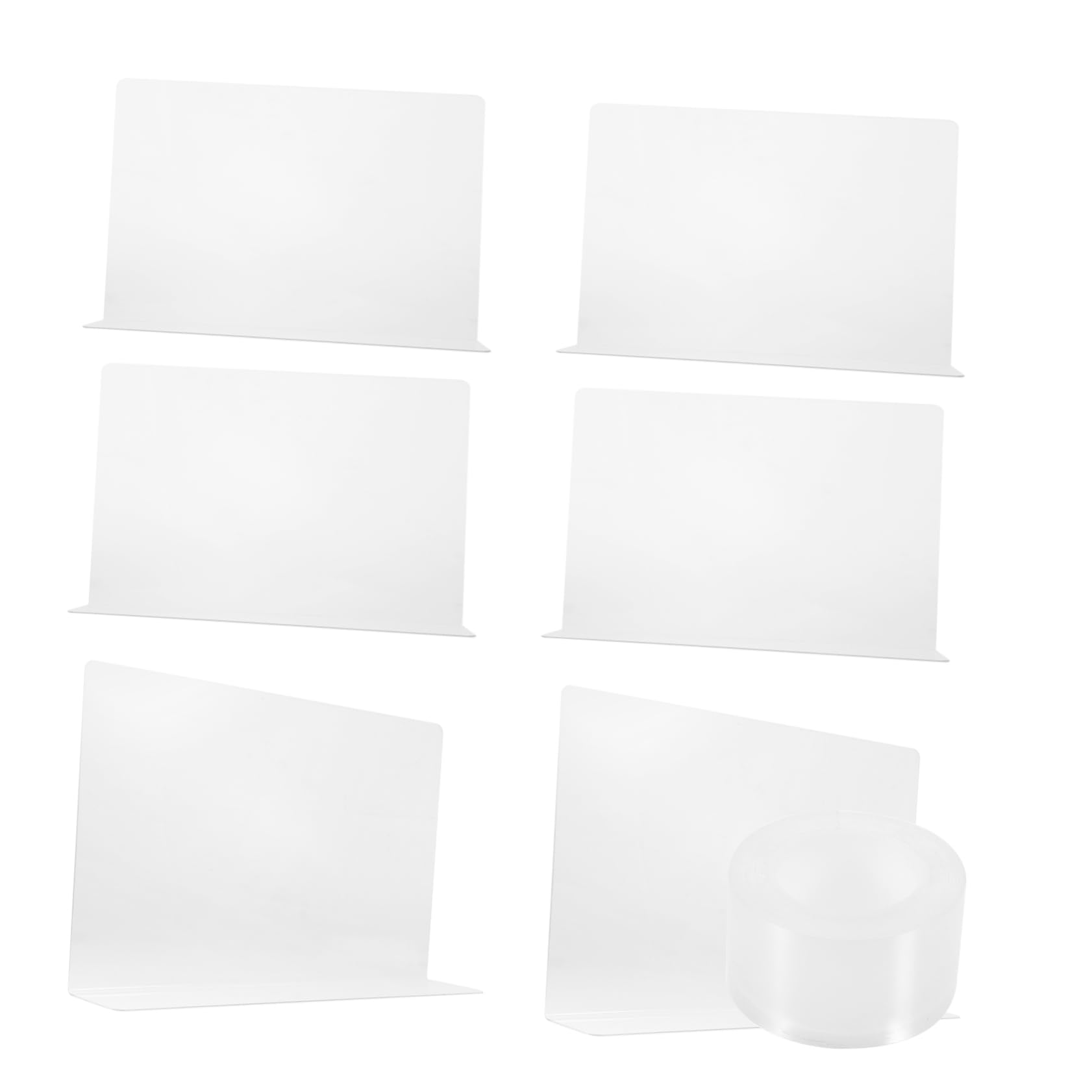 MUCKLILY 1 Set Clear Plastic Shelf Dividers Organizer for Cabinets and Closets for Clothing Shoes and Accessories Versatile Storage for Home and Office