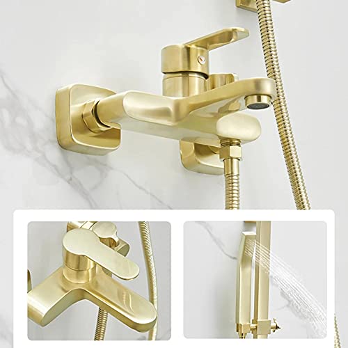 Robinet de baignoire or brossé mural pour remplacer un mitigeur - 4
