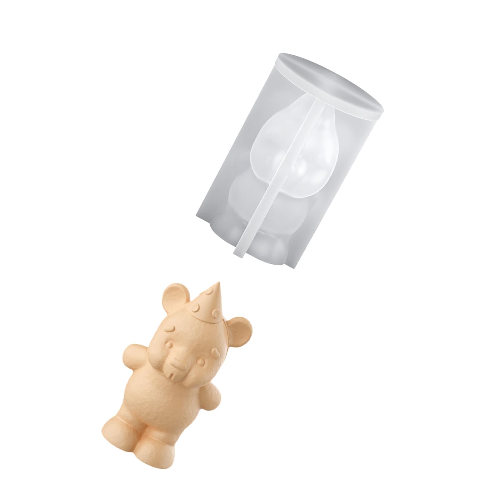 Tsophreniq Bear Figurine Silicone Molds Easy Demolding for Making Soap Chocolate Baking and Resin Casting Decorative Mold