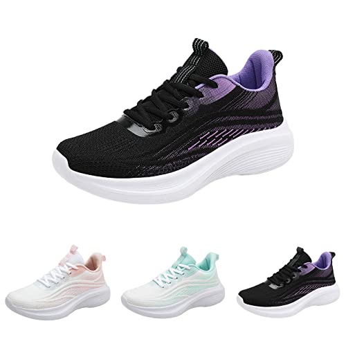 Zapatillas mujer running de malla transpirable con cordones para un calzado de verano cómodo 2