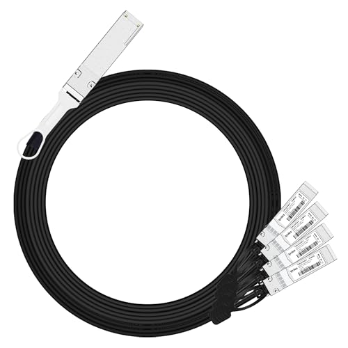 ipolex 40G QSFP+ to 4x10G SFP+ Breakout DAC Twinax Cable for Cisco QSFP-4SFP10G-CU1M, 1-Meter(3.3ft), 40GBASE-CR4 Direct Attach Copper(DAC) Passive Copper Cable, for Cisco, Ubiquiti and More