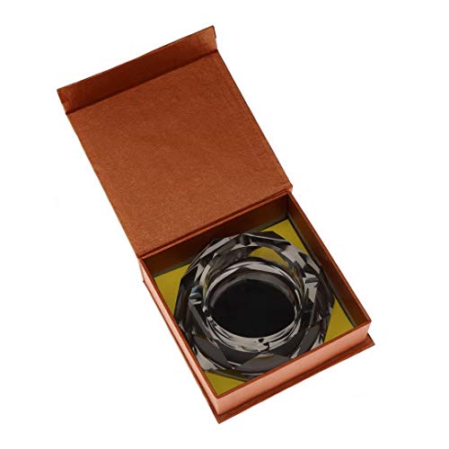 Kepfire SX-ASHTRAY-102 Creative Personality Ashtray Star Anise Glass Crystal Black Silver Ashtray Living Room Hotel Fashion Office Bar Decoration thumb #6