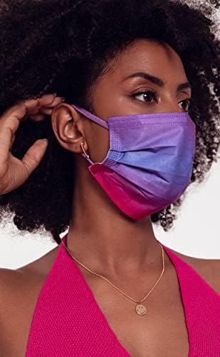Medical Disposable Face Mask Type IIR, 50 Units, 5 Color Mix Gradient, CE Certified, BFE 98%, EN 14683:2019+AC:2019