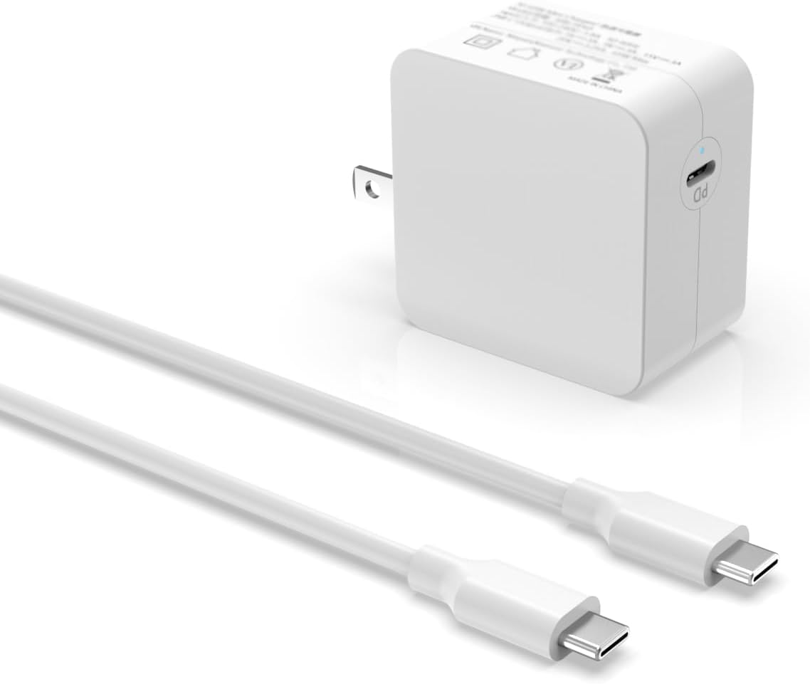 65W GaN USB C Mini Fast Charger Compatible with LG Gram 17" 16" 15" 14" Series Laptop 17Z90Q 17Z90R 17Z90S 17Z90SP 17Z95P 16T90P 16Z90P 16Z90Q 16Z90R 16Z90S 15Z90P 15Z90Q 15Z90R 14T90S 14Z90P