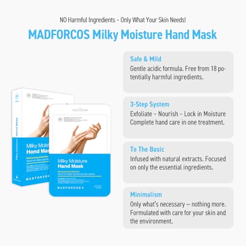 Moisturizing Hand Mask Gloves for Dry, Cracked Hands – Deep Hydrating Spa Treatment with Goat Milk, Kombucha & Collagen – 5 Pairs - Image 4