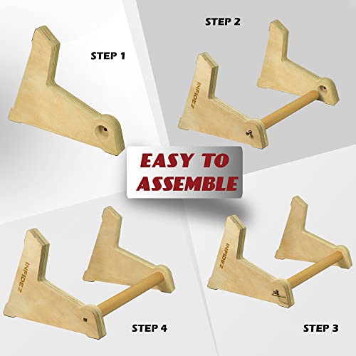 Infidez 20X12 Inch Height Adjustable Wooden Parallettes And Push Up Bars, Non-Slip Gymnastic Parallel Bars, Push Up Handles For Floor, Handstand Bars, Calisthenics Equipment For Indoor And Outdoor Workout #TOP5