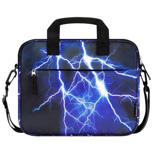 Choco Mocha Kids Tablet Bag Fire HD 8 10 Tablet Carrying Case, Kids Tablet Sleeve for iPad & Kindle Edition & Chromebook 12.5 Inch, Lightning Blue