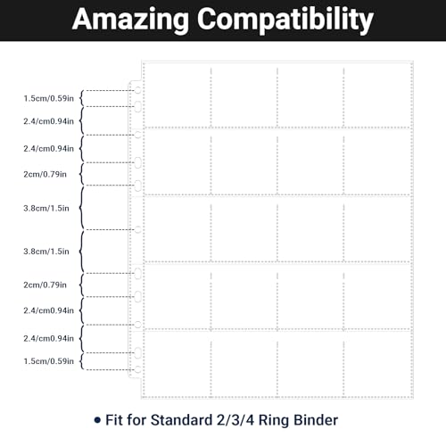 Image of 30 Pack Protective Photo Slide Pages, 35mm Slide Storage Pages, 600 Pockets 2x2 Top Loading Coin Sleeves, Cardboard Coin Holder Sleeves, Stamp Collecting Supplies for 3 Ring Binder