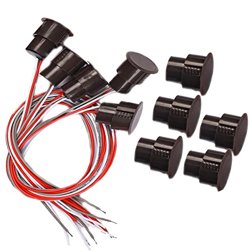 Détecteur de contact magnétique anti intrusion RC-36 lot de 5 capteurs porte fenêtre marron