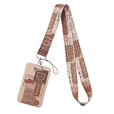 HUAPX Cute Lanyard with ID Card Holder,Cute Silky Lanyards Neck Strap Badge Reels ID Holders with Metal Clip for School Students,Teachers,Office Staff,Keys,Wallet,Girls,Women Gift (Cute Bear)