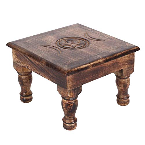 Table d'autel Triple Moon en finition marron authentique et détails soignés - 2