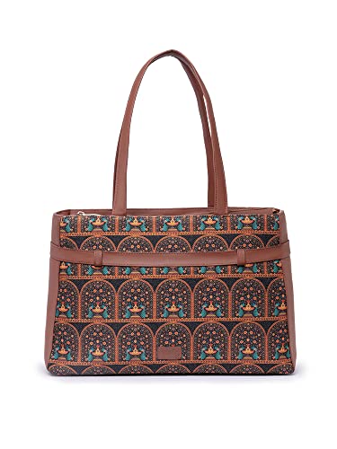 Image of ZOUK Urban Escape Bag | Stylish Vegan with Laptop Compartment, Trolley Sleeve & Anti-Theft Pocket |