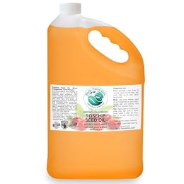 Bella Terra Oils Pure Rosehip Seed Oil – 1 gallon, Nourishing, Hydrating, Rejuvenating, Rich in Vitamins, Enhances Hair and Skin Health