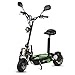 ECOXTREM Patinete, Scooter Tipo Moto Eléctrico Dos Ruedas, Color Negro, Plegable, con suspensión, Motor de 800W, Velocidad hasta 40km/h, Autonomía hasta 30-40km. Retrovisores, Velocimetro, luz Foco.