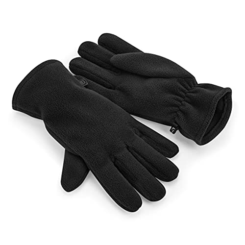Beechfield B298R Recycled Fleece Gloves - Black L/XL