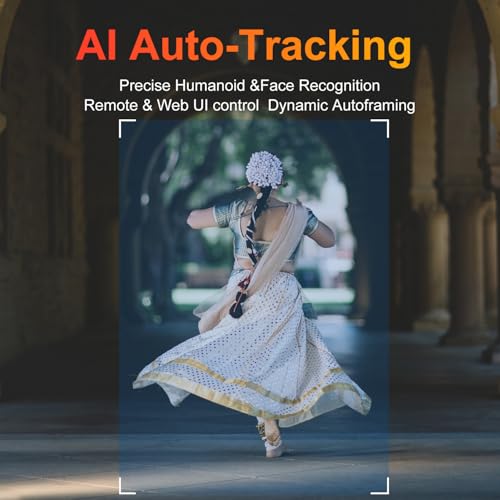 Image of HDMI 4K AI Humanoid PTZ Camera & Auto Face Tracking, 20X Optical Zoom, Video Conference Room Camera, USB HDMI IP POE Work with Vmix, Zoom, OBS