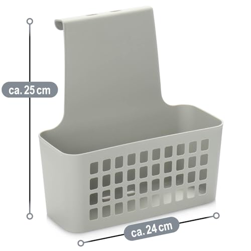 com-four® 2X Hängekorb, robuste Aufbewahrungsbox aus Kunststoff – Ansicht 5
