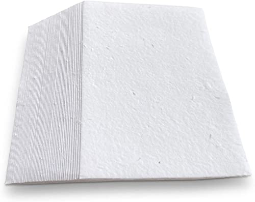 Handgemachte Blumensamen-Papierkarten - 50 Stück - Pflanzbare Saatgut-Papierkarten mit Wildblumensamen - Perfekt für Einladungen, Postkarten oder Kunstwerke - Dick 250 gsm - 10 x 15cm Cover