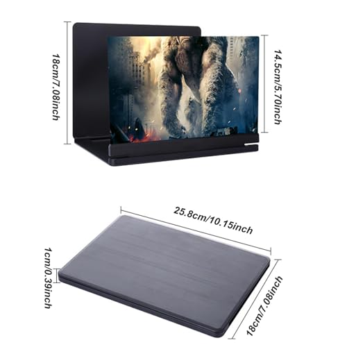 Ampliador de pantalla de teléfono móvil para evitar el cansancio visual con soporte plegable 5