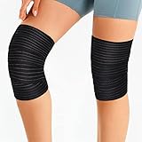RACELO 2 Pack Sports Knee Brace Wraps for Knee Pain Compression Sleeves Support Bandage for Men and