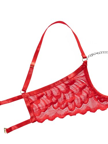 Image of Lilosy Sexy Underwire Floral Lace Sheer Lingerie Set for Women See Through Bra and Panty 2 Piece